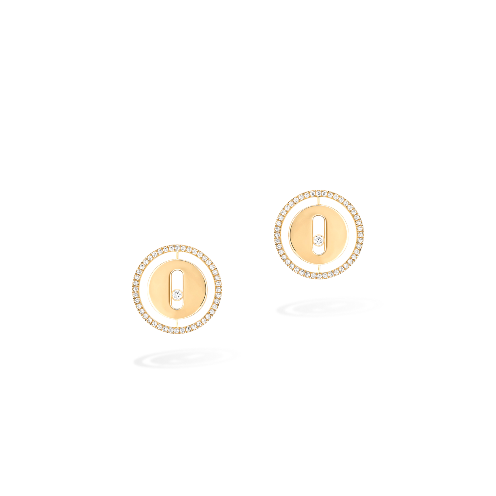 Mes1kaa lucky move stud earrings yellow gold d1am0nd earrings 11571-yg